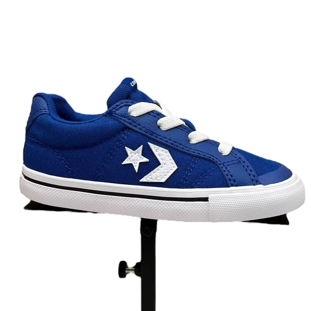 Converse Toddler Boys Slip-on Sneaker Sz 8 Royal Blue-White Canvas Casual Shoes